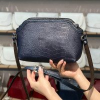 کیف چرم آیسان سرمه ای سنگی
