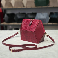 کیف چرم دلربا زرشکی آلبالویی