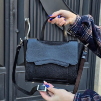 کیف چرم آرام مشکی فلوتر