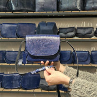 کیف چرم یاس سرمه ای لیزارد