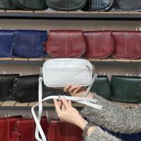 کیف چرم سرو سفید سنگی
