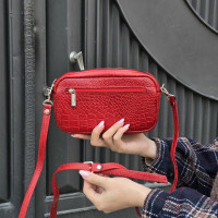 کیف چرم سرو قرمز سنگی