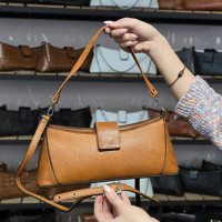 کیف چرم ملور عسلی نارنجی فلوتر