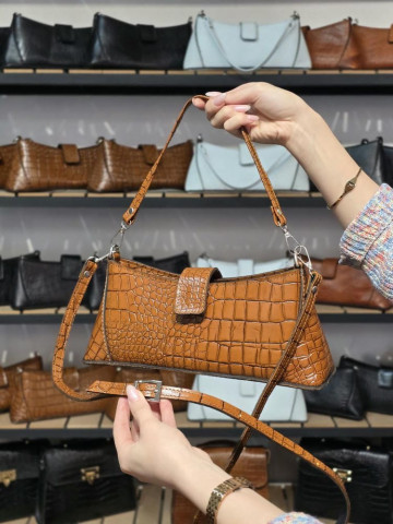 کیف چرم ملور فندوقی سنگی