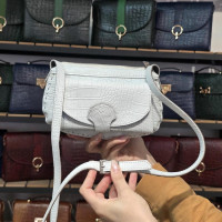 کیف چرم نورا سفید سنگی