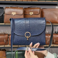 کیف چرم روناک سرمه ای سنگی