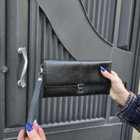 کیف چرم دستی رها مشکی فلوتر