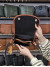 کیف چرم دنیز عسلی نارنجی لیزارد ابروبادی