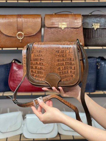 کیف چرم لنگری قهوه ای گرم ابر و بادی بزرگ