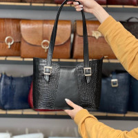 کیف لیلیوم مشکی صاف سنگی
