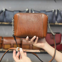 کیف چرم وانیا عسلی لیزارد