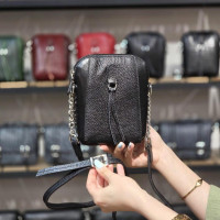 کیف چرم لیا مشکی حاشیه ساده بدنه فلوتر