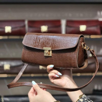 کیف چرم آتنا قهوه ای ابر و بادی سنگی 2