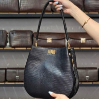 کیف چرم ساحل مشکی لیزارد