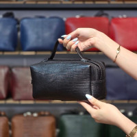 کیف چرم شوز بگ اقتصادی مشکی لیزارد