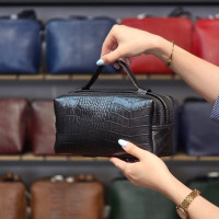 کیف چرم شوز بگ اقتصادی مشکی سنگی